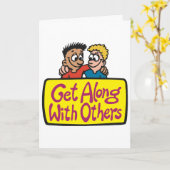 Carte Get Along With Others Friends Kindness and Unity (Fleur jaune)
