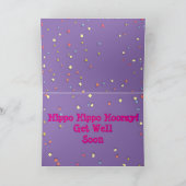 Carte Get Well avec Hippo Ballerina On Toe (Intérieur)