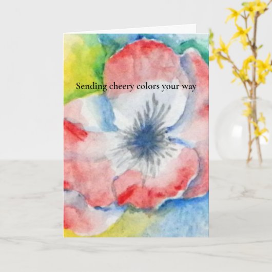 Carte Get Well Card (Fleur jaune)