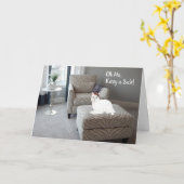 Carte Get Well Card pour chat (Fleur jaune)