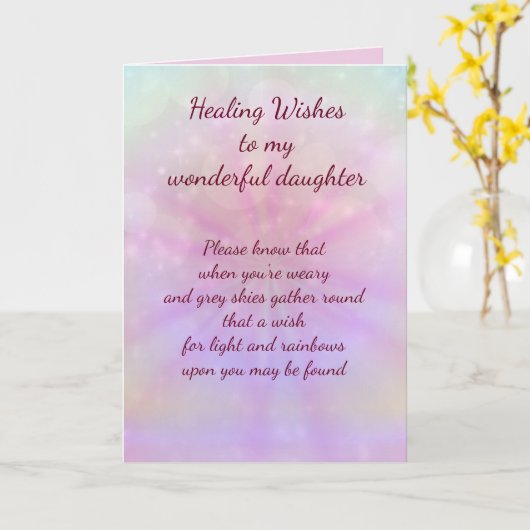 Carte Get Well fille (Fleur jaune)