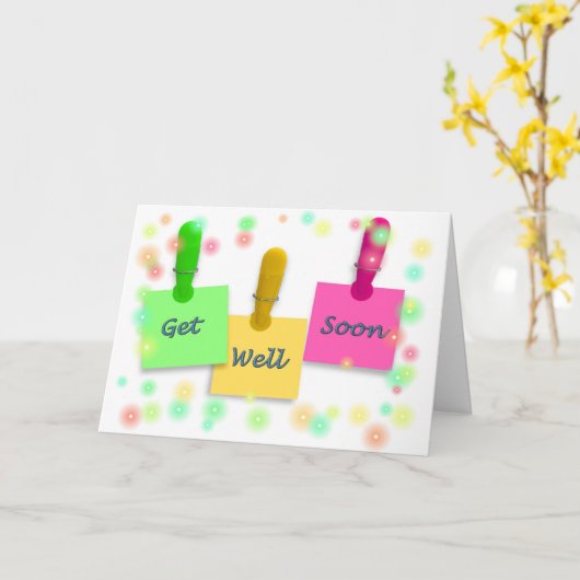 Carte Get Well-Notes (Fleur jaune)