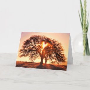 Carte Get Well Oak Tree and Heart Card