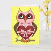 Carte Get Well Owl (Fleur jaune)