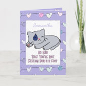 Carte  Get Well Sad Sweet Cat Cartoon for Child (Devant)