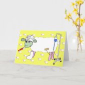 Carte Get Well Sheep (Fleur jaune)