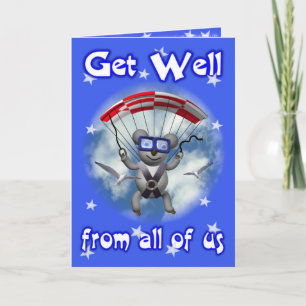 Carte Get Well Sky Diving Koala
