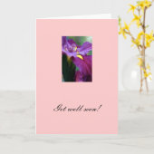Carte "Get well soon !" (Fleur jaune)