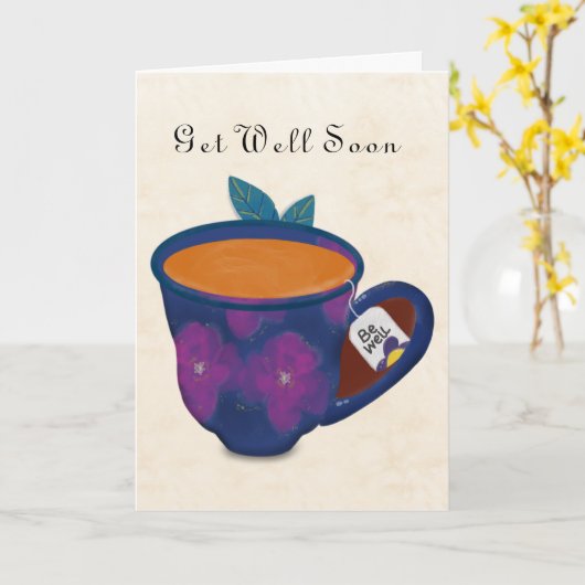 Carte Get Well Soon (Fleur jaune)