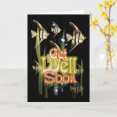 Carte Get well soon Angelfish (Fleur jaune)