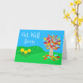 Carte Get Well Soon colorful card by Jo Images (Fleur jaune)