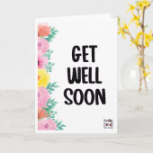 Carte Get Well Soon - Colorful Flowers (Fleur jaune)
