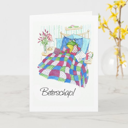 Carte Get Well Soon Dutch Greeting (Fleur jaune)