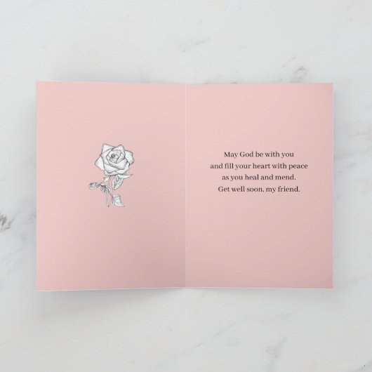 Carte Get Well Soon Proverbs Scripture Religious Roses (Intérieur)