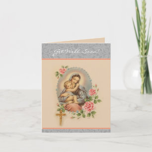 Carte Get Well Soon Religious Prayer Virgin Mary Card