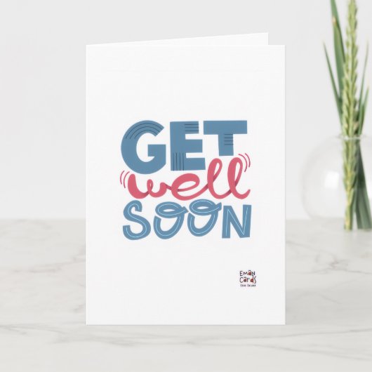 Carte Get Well Soon - Stylish Font Card (Devant)