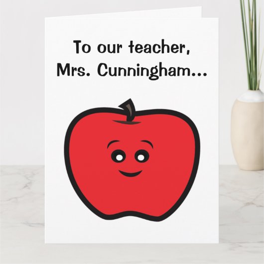 Carte Get Well Soon to a Teacher from Apple Large (Devant)