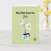 Carte Get Well Soon- White flowers (Fleur jaune)