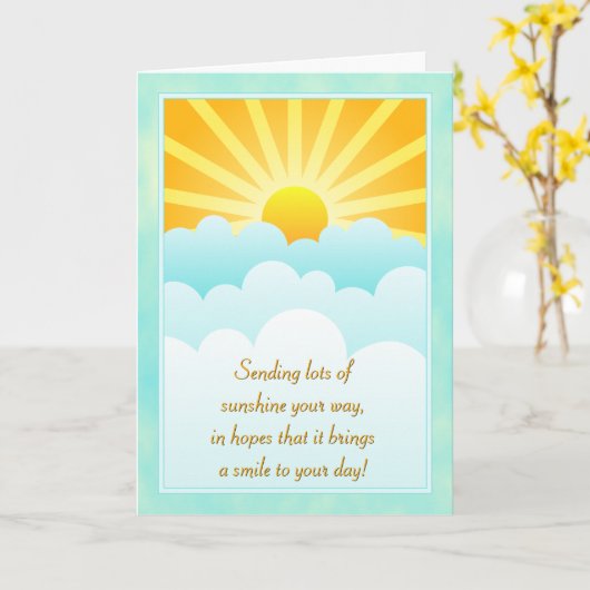 Carte Get Well Sunshine (Fleur jaune)