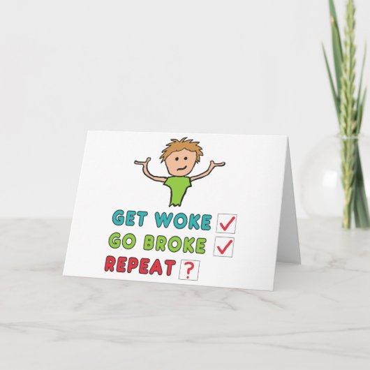 Carte Get Woke Go Broke (Devant)