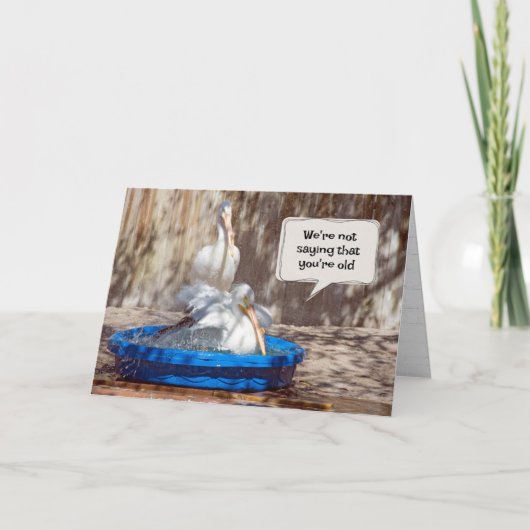 Carte Gettin Anniversaire Pélicans (Devant)