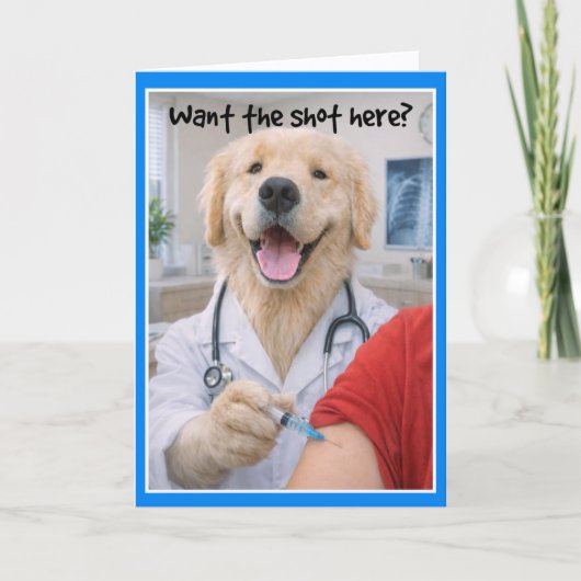 Carte Getting a Shot Get Well card.  SHOA-1 (Devant)