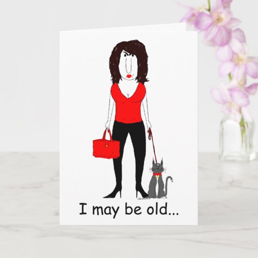 Carte Getting Old Birthday Card for Women (Orchidée)