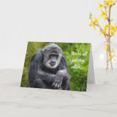 Carte Getting Older Animal Grumpy Gorilla Birthday (Fleur jaune)