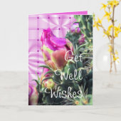 Carte GetWell-personnaliser de fleur de cactus pour (Fleur jaune)