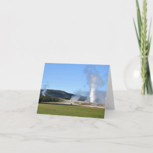 Carte Geyser Deep Blue et bison à Yellowstone