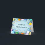 Carte Gëzuar Ditëlindjen, anniversaire en Albanie<br><div class="desc">Carte d'anniversaire albanaise avec design amusant et salutation d'anniversaire en albanais,  Gëzuar Ditëlindjen,  joyeux anniversaire en albanais. Cette carte de voeux en albanais est vide à l'intérieur pour votre propre message.</div>