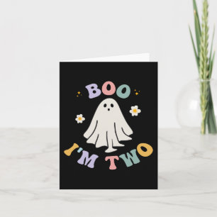 Carte Ghost Boo Je suis deux ans 2e anniversaire Enfants