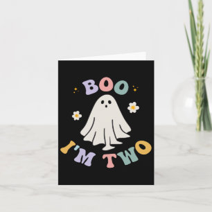 Carte Ghost Boo Je suis deux ans 2e anniversaire Enfants