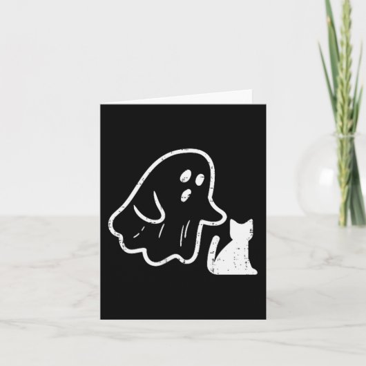 Carte Ghost Cat Cket Funny Halloween Costume Men Women K (Devant)