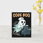 Carte Ghost Code Boo In The Icu Nursing Gift For Hallowe (Fleur jaune)