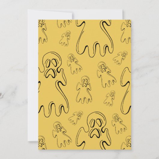 Carte Ghost Couper Ghost Salutation amusante (Dos)