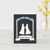 Carte Ghost Couple Valentine Mariage Anniversaire (Fleur jaune)