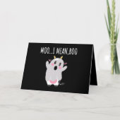 Carte Ghost Cow Moo I Signifie Boo Halloween Cadeau (Devant)