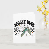 Carte Ghost Cyclisme Vélo Retro Halloween Party C (Fleur jaune)