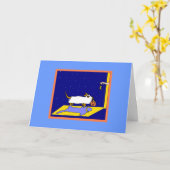 CARTE GHOST DACHSHUND (Fleur jaune)