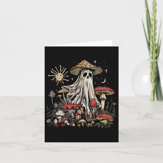 Carte Ghost Fairycore Retro Halloween Gothique Champigno (Devant)