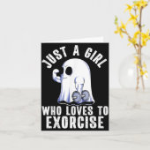 Carte Ghost Funny Gym Workout Bodybuilding Soky Hallowee (Fleur jaune)