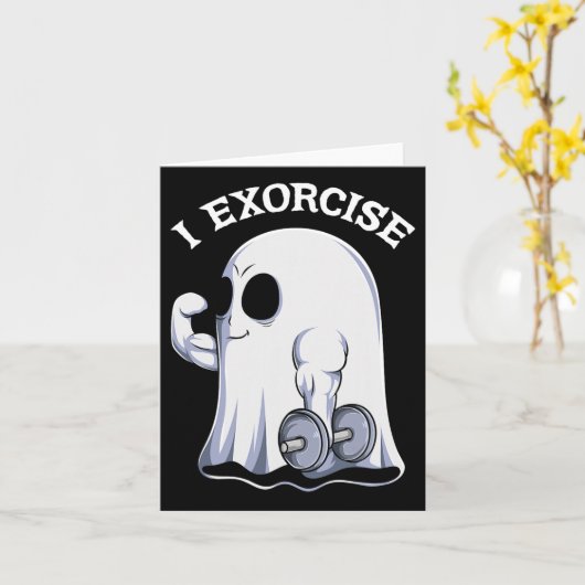 Carte Ghost I Exorcize Funny Gym Exercice Exercice Éffra (Fleur jaune)