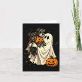 Carte Ghost Miniature Schnauzer Dog Halloween (Devant)
