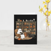 Carte Ghost Reading Livres Librairie Enseignant Hallowee (Fleur jaune)