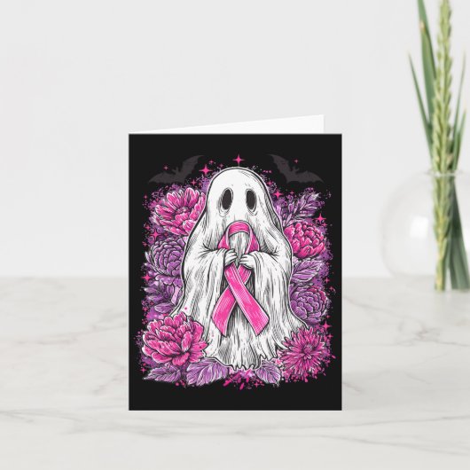 Carte Ghost Ribbon Sensibilisation au cancer du sein Hal (Devant)
