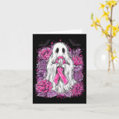 Carte Ghost Ribbon Sensibilisation au cancer du sein Hal (Fleur jaune)