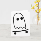 Carte Ghost Skateboard Lazy Costume d'Halloween Fun Ska (Fleur jaune)
