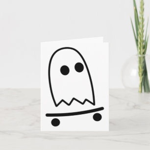 Carte Ghost Skateboard Lazy Costume d'Halloween Fun Ska