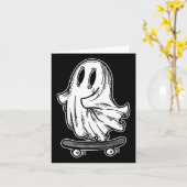 Carte Ghost Skateboarder Blackwork  (Fleur jaune)